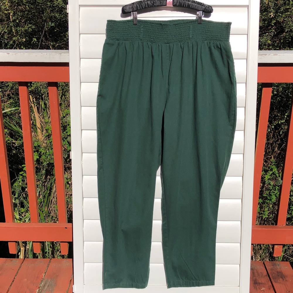 Lucy & Yak Forest Green Wide Leg Pants